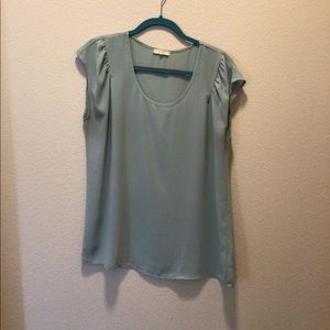 Light Blue Pleione Short Sleeve Blouse